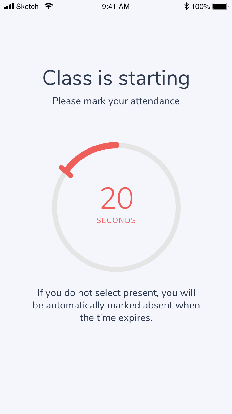 Class starting — 20% remaining